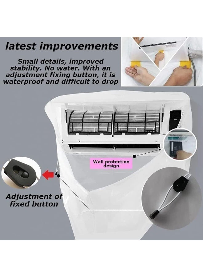 ChicAbode مكيف الهواء غطاء تنظيف مقاوم للماء, غسيل الغبار نظيفة حامي حقيبة, جدار مكيف الهواء غسيل كيس مجموعات, أدوات التنظيف المنزلية - Image 3